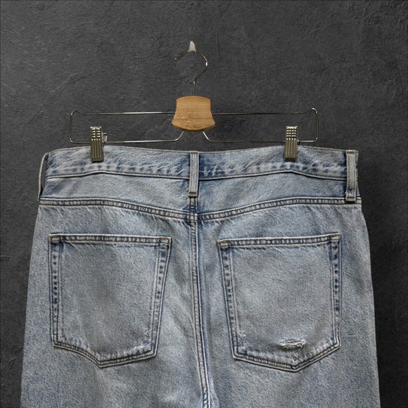J.Crew 90s Vintage Baggy Jeans Light Wash Distressed Denim Womens Size 30 - Picture 6 of 13